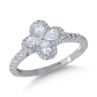 Inel din aur alb cu diamante de 0.71ct