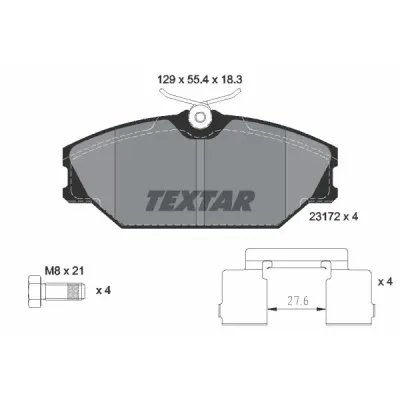 Set placute frana, frana disc TEXTAR 2317203