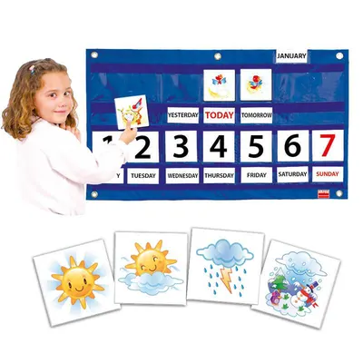 Calendar cu buzunare și carduri multilingve