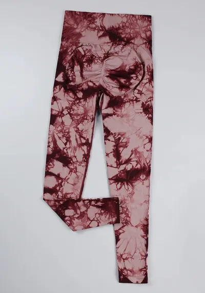Colanti Sala WNY PRO Tie Dye, Fara Cusatura, Modelatori, Cu Talie Inalta, Roz Si Grena - L, MIX13510-929