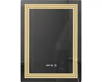 Oglinda baie cu iluminare LED 3 culori, intrerupator Touch, ceas, functie dezaburire, Belform Cronos 60x80 cm IP44