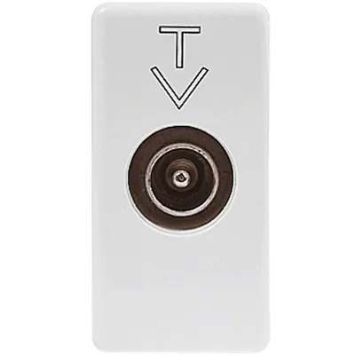 Priza TV directa 1M Gewiss System GW20381, alb