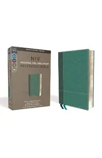 NIV, Personal Size Reference Bible, Large Print, Imitation Leather, Blue, Red Letter Edition, Comfort Print