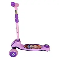 Trotineta pentru copii Novokids Mini Scooter 9080 Pink cu roti luminoase din silicon, melodii si lumini, 3 roti, pliabila, maner reglabil pe inaltime, greutate suportata 50 kg