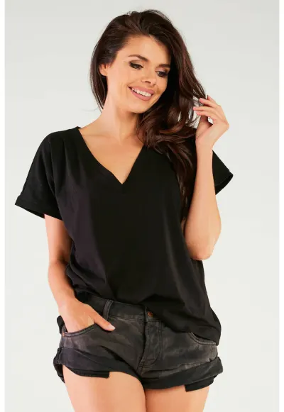 Bluza - Bumbac - Marime one size - Negru