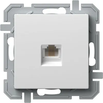 Logiq Priza Simpla Telefon 1P KS RJ11 Alb, TEM Modul TEM-KQ36PWXO-U