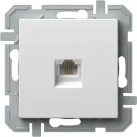 Logiq Priza Simpla Telefon 1P KS RJ11 Alb, TEM Modul TEM-KQ36PWXO-U