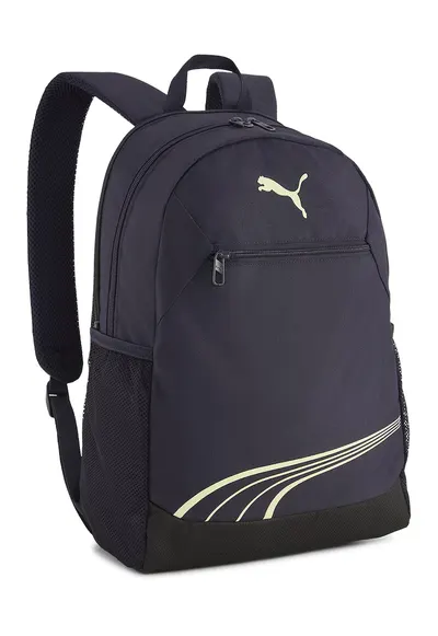 Rucsac unisex cu compartiment pentru laptop FUNDAMENTAL - Alb fildes/Negru/Bleumarin