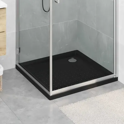 vidaXL Tavă de bază pentru duș cu puncte 80 x 80 x 4 cm ABS Negru