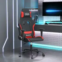 vidaXL Scaun de jocuri, negru și roșu, textil