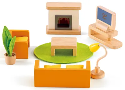 Set mini mobilier din lemn Hape - Camera de zi
