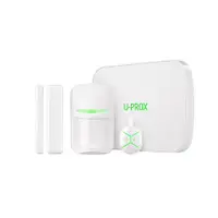 Sistem de alarma antiefractie wireless U-PROX MPX L KF KIT, 4G, Bluetooth, Dual SIM, WiFi 2.4 Ghz, 250 zone, 4800 m, telecomanda, pet imunity, alb