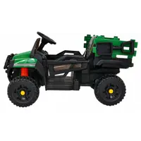 Masinuta electrica pentru copii Farmer Pick-Up Verde 70W cu telecomanda, scaun tapitat, roti Eva, deschidere usi, telecomanda si lumini