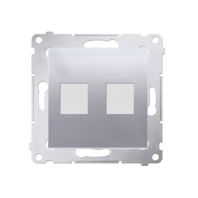 Capac pentru prize telefonice si de retea RJ45/RJ12, silver mat metalic