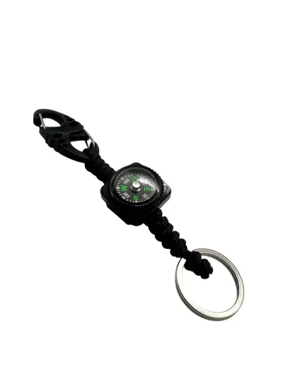 Carabina S Hook Paracord 275 cu Inel de Chei Theter Pathfinder Negru Drop Zone - Default Title