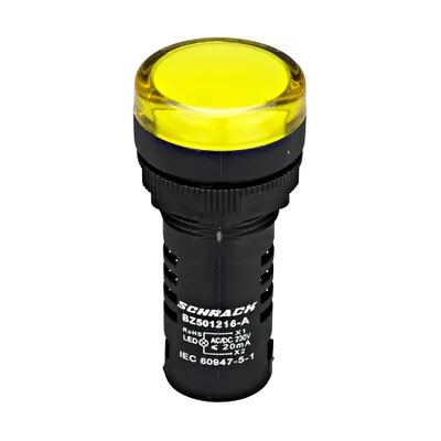 Lampa de semnalizare cu LED, monobloc, 230V-AC, galben