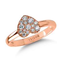 Inel din aur roz cu diamante de 0.32ct