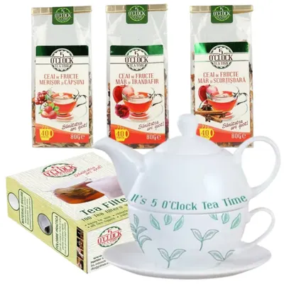 Fruit Tea Lover’s Kit – Set Tea for One cu 3 ceaiuri de fructe si filtre