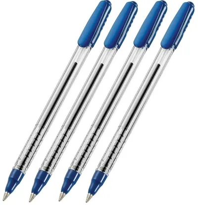 Set de stilouri Corvina Teknoball - 1.0 mm, 4 bucăți, albastru
