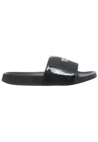 Papuci cu aspect stralucitor - Negru