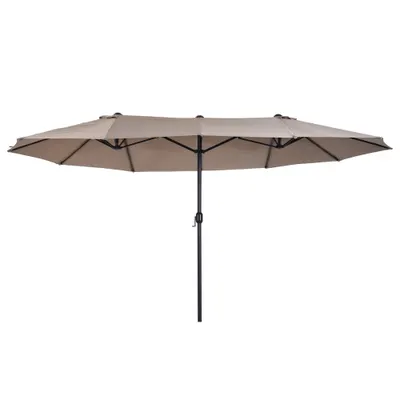 Outsunny umbrele de gradina umbrela dubla 4.6m gradina piscina | Aosom Romania