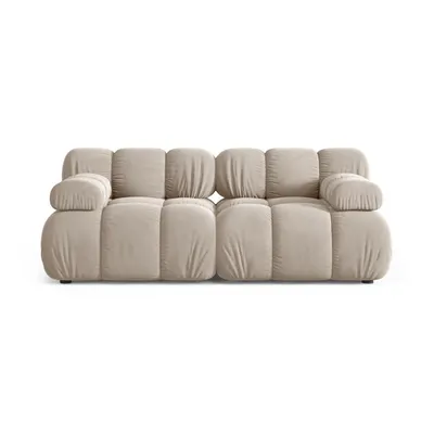 Canapea modulară crem cu tapițerie din catifea 188 cm Bellis – Micadoni
