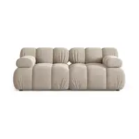 Canapea modulară crem cu tapițerie din catifea 188 cm Bellis – Micadoni