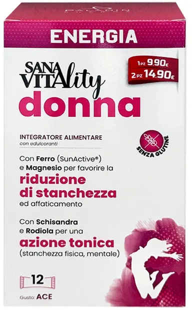 SanaVitality Enegia Donna Formulă pentru femei, 12 pliculețe, Paladin Pharma