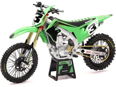 Motocicletă metalică Newray - Kawasaki Race Team, Eli Tomac, 1:12