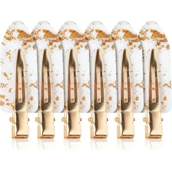 Brushworks Gold Flake No Crease Clips agrafe de par transparente