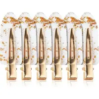 Brushworks Gold Flake No Crease Clips agrafe de par transparente