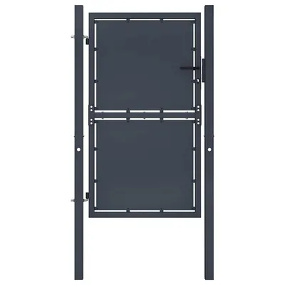 vidaXL Poartă de grădină din oțel 100x125 cm antracit