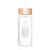 Crystallove Amethyst Straw Water Bottle sticlă pentru apă cu pai