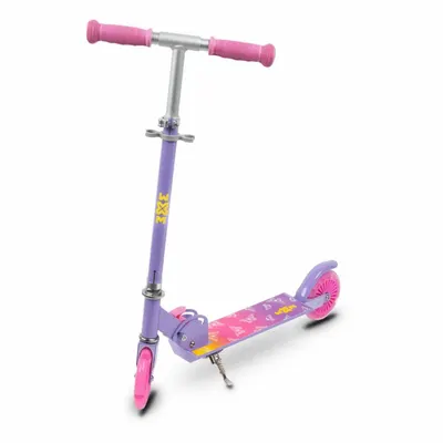Trotineta pentru copii Kidwell Skipo Butterfly cu 2 roti, pliabila, roti Led, usoara 2 kg, 3+ ani, pana la 50 kg