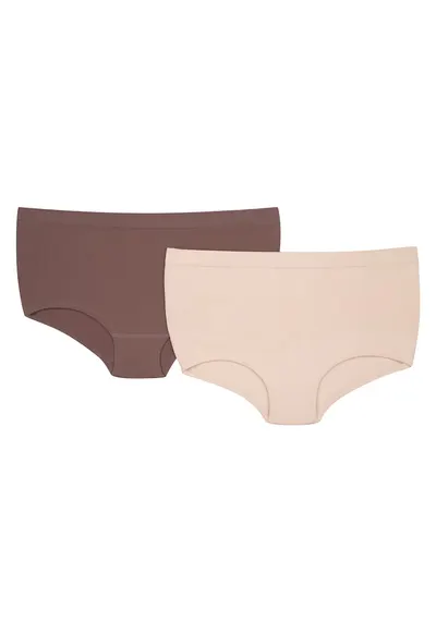 Chiloti tip short Bait set de 2 perechi bronz - bej - Multicolor
