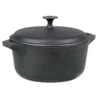 Cratita din Fonta cu Capac, 30 cm, 7 l, Perfect Home