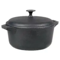 Cratita din Fonta cu Capac, 30 cm, 7 l, Perfect Home