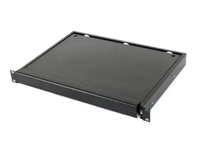 Suport tastatura Spacer SPKP-1U300-BK-03, 1U, pentru rack 19inch, adancime 300mm (Negru)