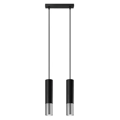 Lampa suspendata LOOPEZ 2 negru/crom