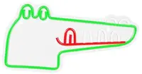 Lampă decorativă LED Forever Light - Crocodil, neon, 3.48W, verde