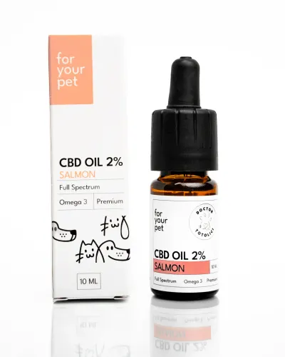 Ulei de CBD 2% pentru Caini si Pisici Aroma de Somon Doctor Totolici, 10 ml