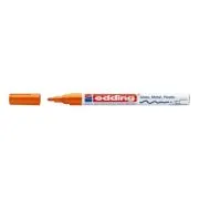 Marker permanent Edding 751 cu vopsea, corp metalic, varf rotund, 1-2 mm, portocaliu