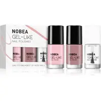 NOBEA Day-to-Day 3-Piece Nail Polish set with Top coat set de lacuri de unghii Best of Nude Nails