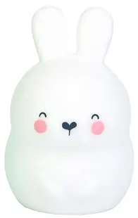 Lampă de noapte din silicon Saro Baby – Little Bunny, alb