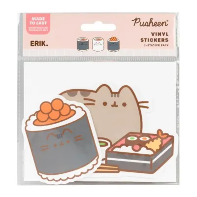 Set 2 Stickere Vinil Pusheen Sushi Roll - Ver 5