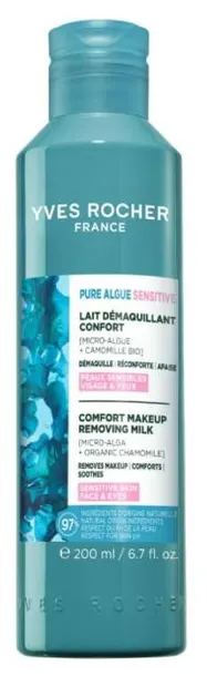 Yves Rocher Pure Algue Lapte decongestionant pentru piele sensibilă, 200 ml