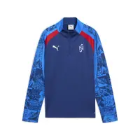 Geacă alergare copii mâneci lungi Playmaker, albastru PUMA