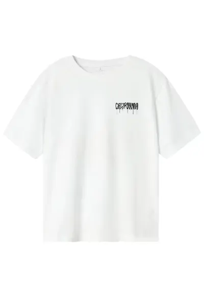 Tricou copii maneca scurta - alb - bumbac organic