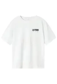 Tricou copii maneca scurta - alb - bumbac organic