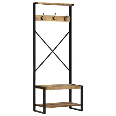Gossi suport pentru haine 80x40x190 cm lemn masiv de mango